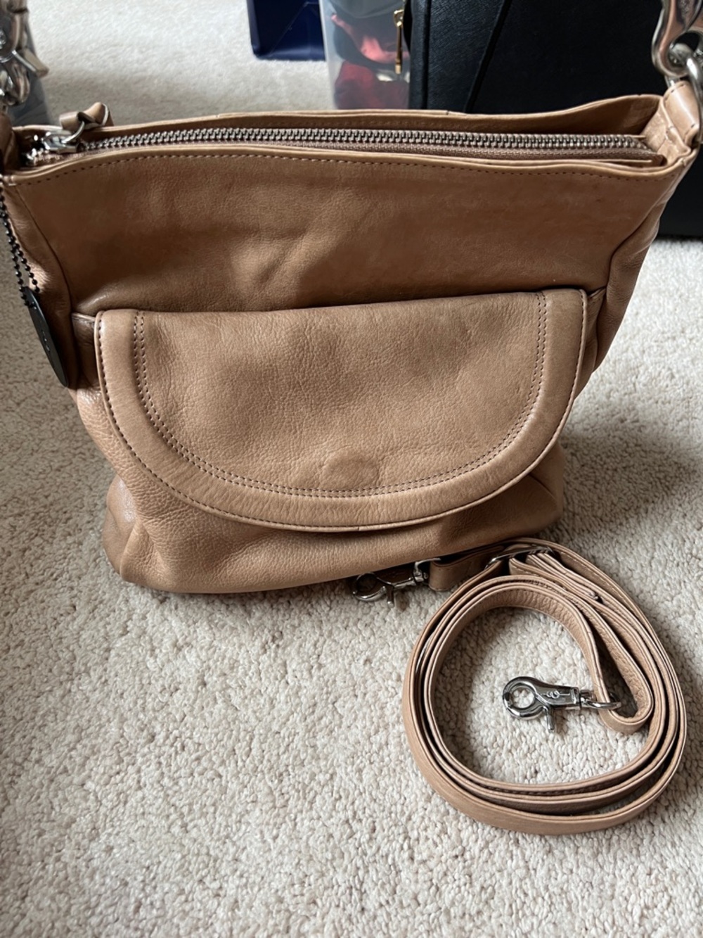 Day & Mood leather braided handbag